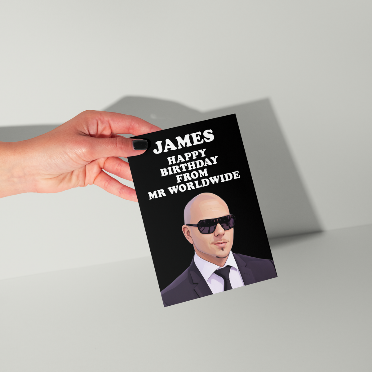 Funny Pitbull Personalised Birthday Card