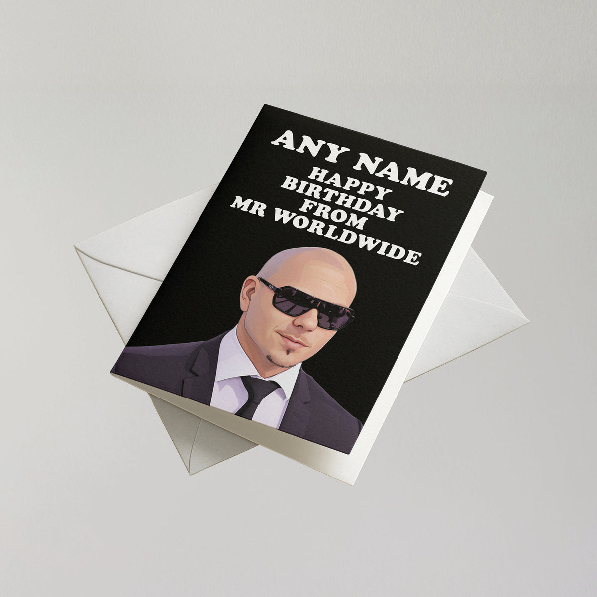 Funny Pitbull Personalised Birthday Card