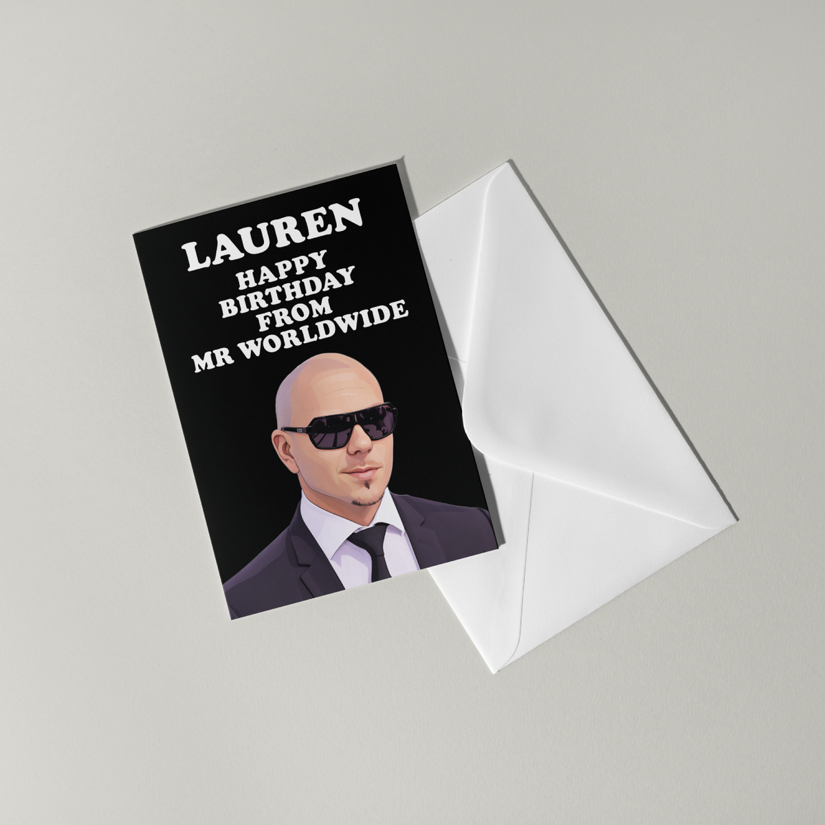 Funny Pitbull Personalised Birthday Card