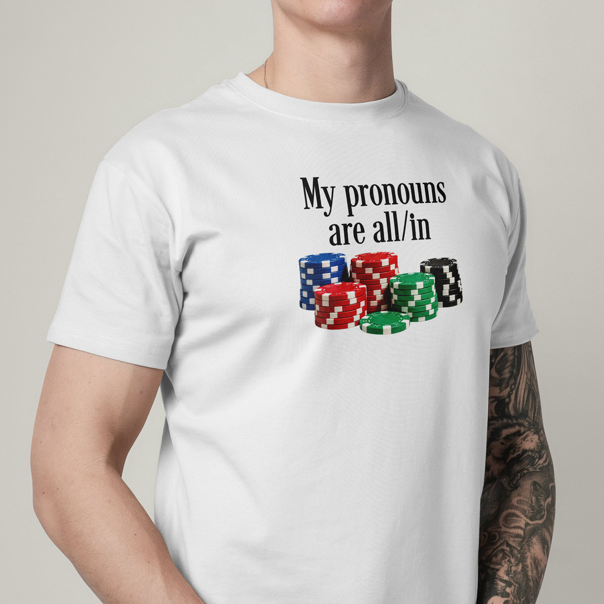 Funny Poker Pronoun T-Shirt
