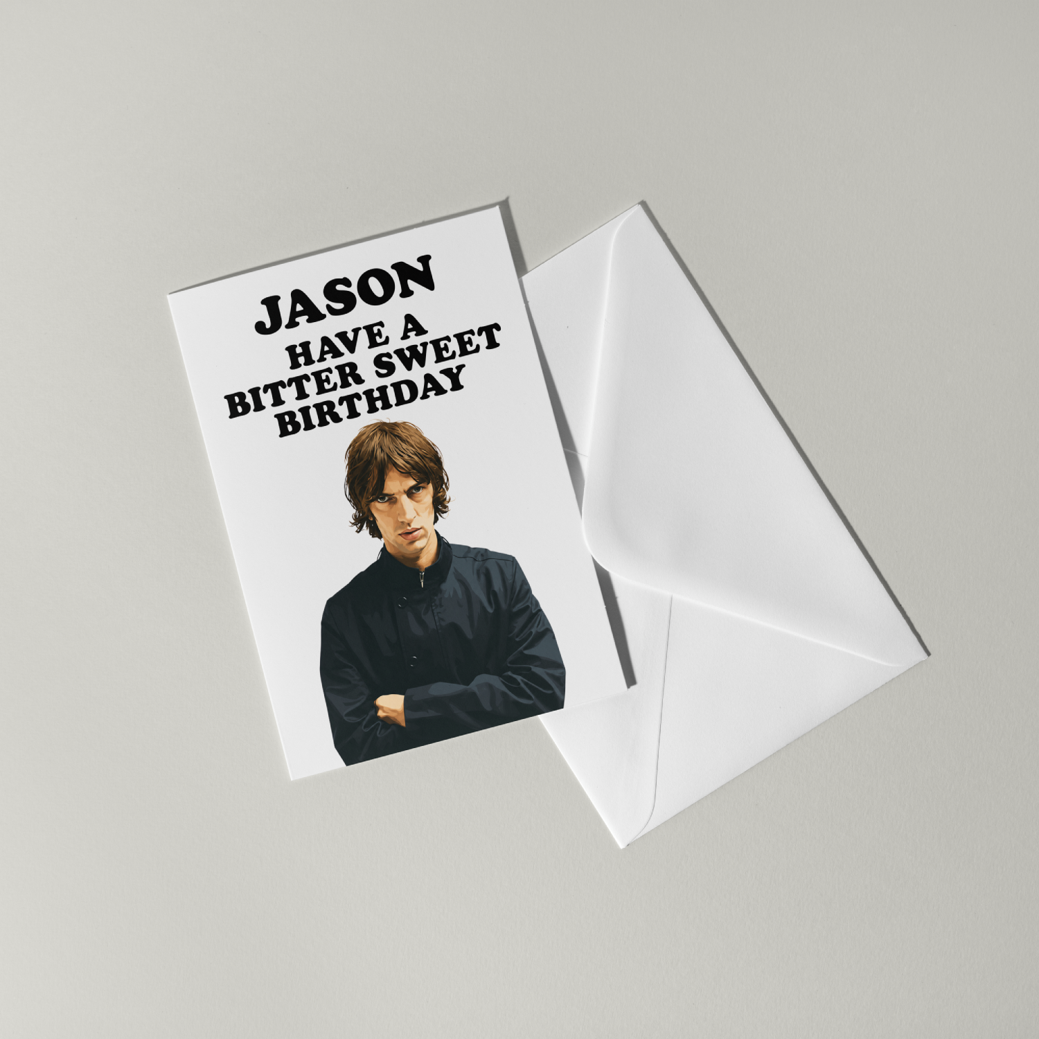 Funny Richard Ashcroft Personalised Birthday Card