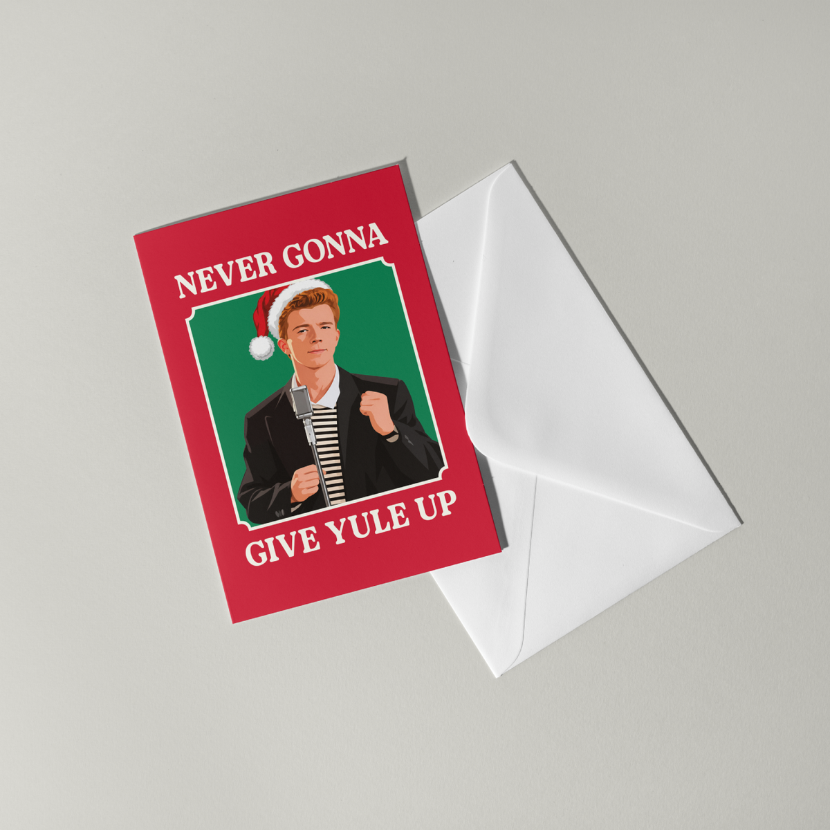 Funny Rick Astley Christmas Card