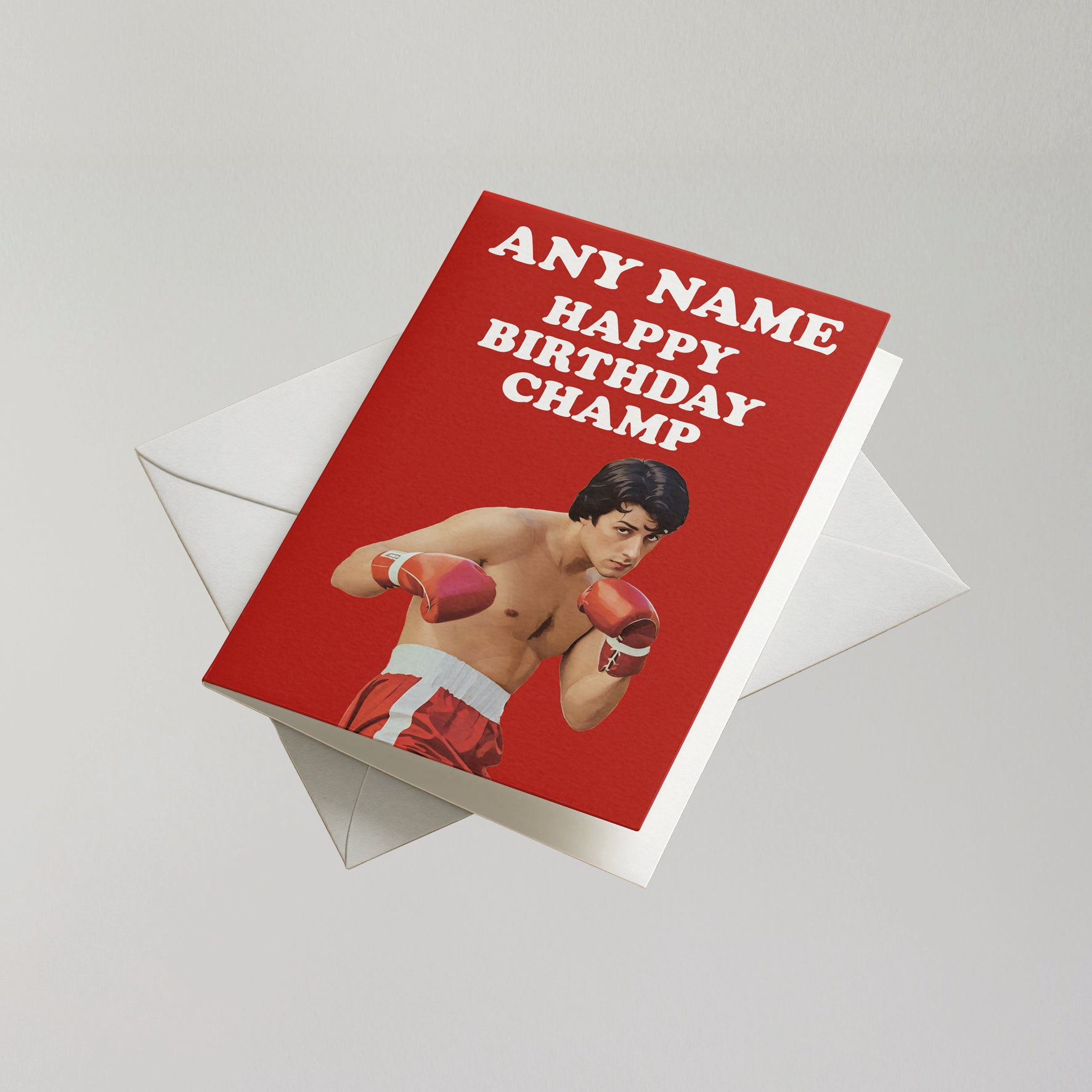 Funny Rocky Balboa Personalised Birthday Card