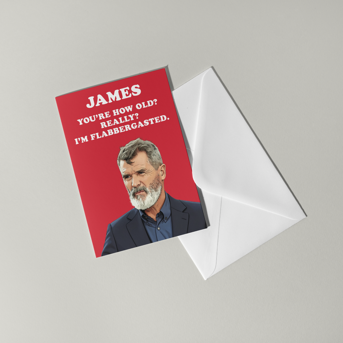 Funny Roy Keane Personalised Birthday Card