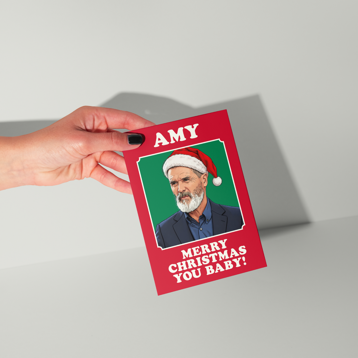 Funny Roy Keane Personalised Christmas Card