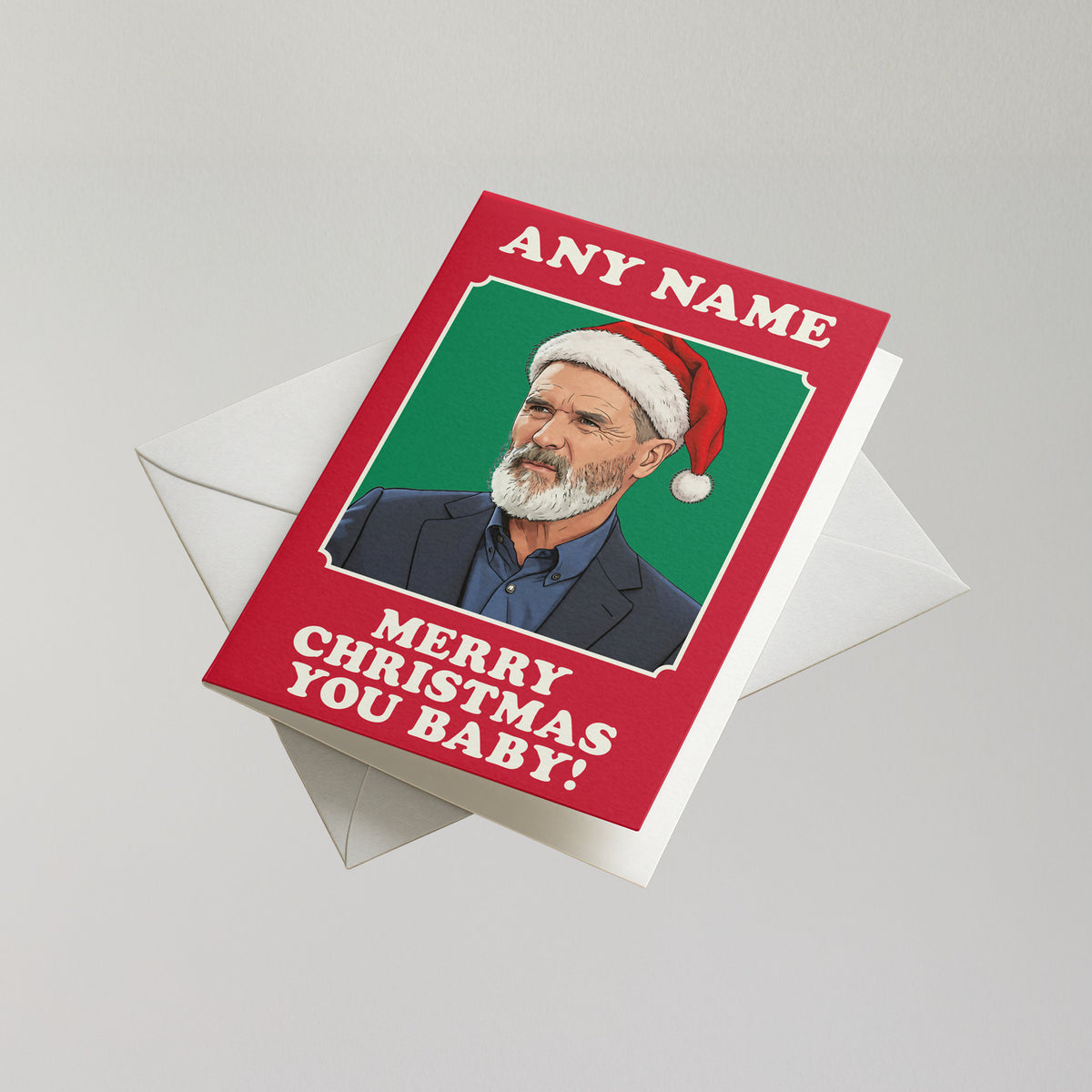 Funny Roy Keane Personalised Christmas Card