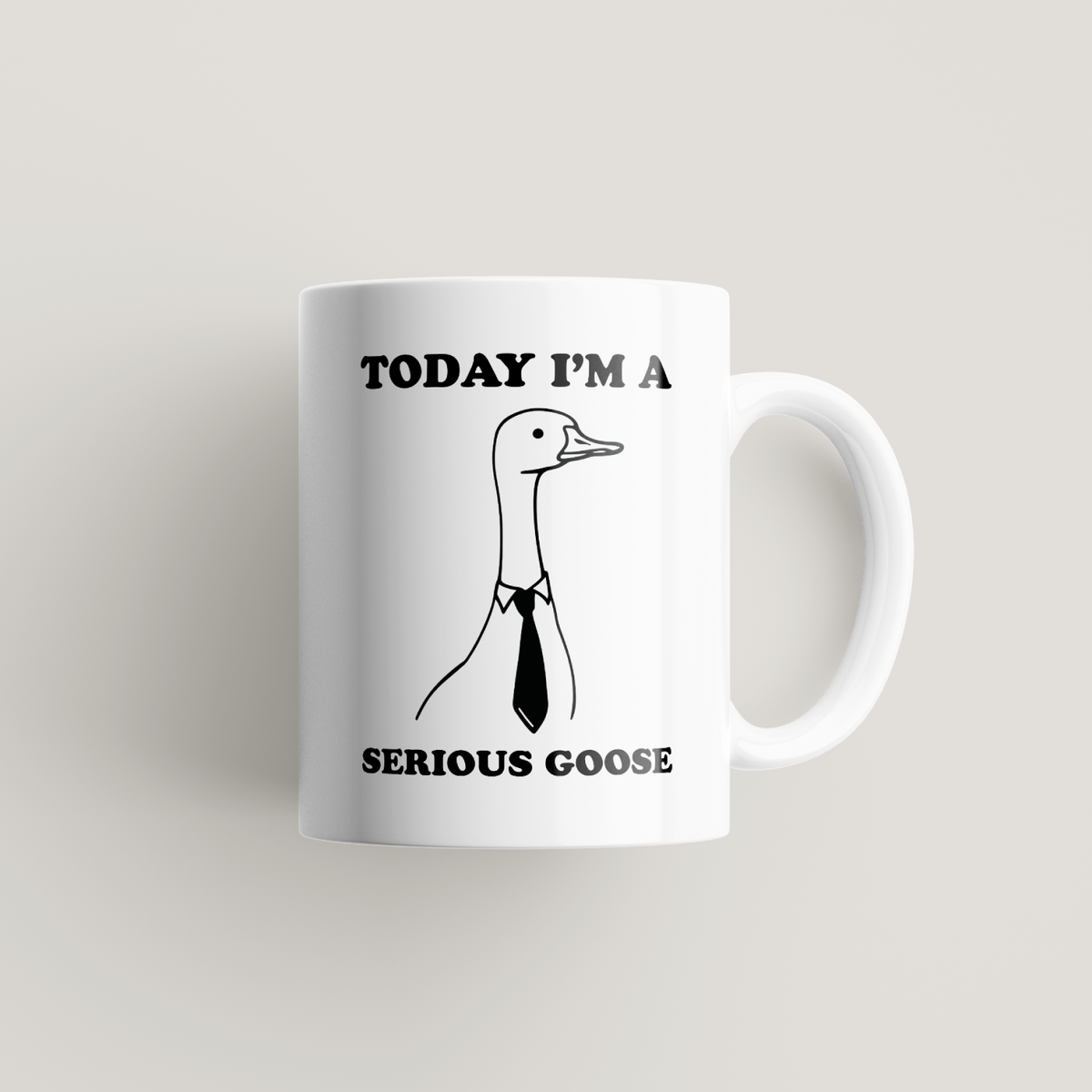Funny Serious Goose Mug
