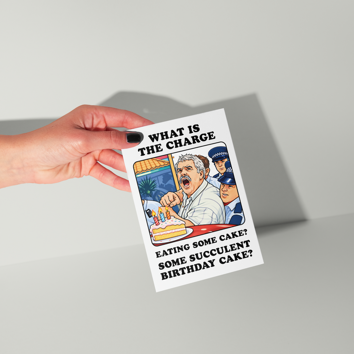 Funny Succulent Cake Birthday Card