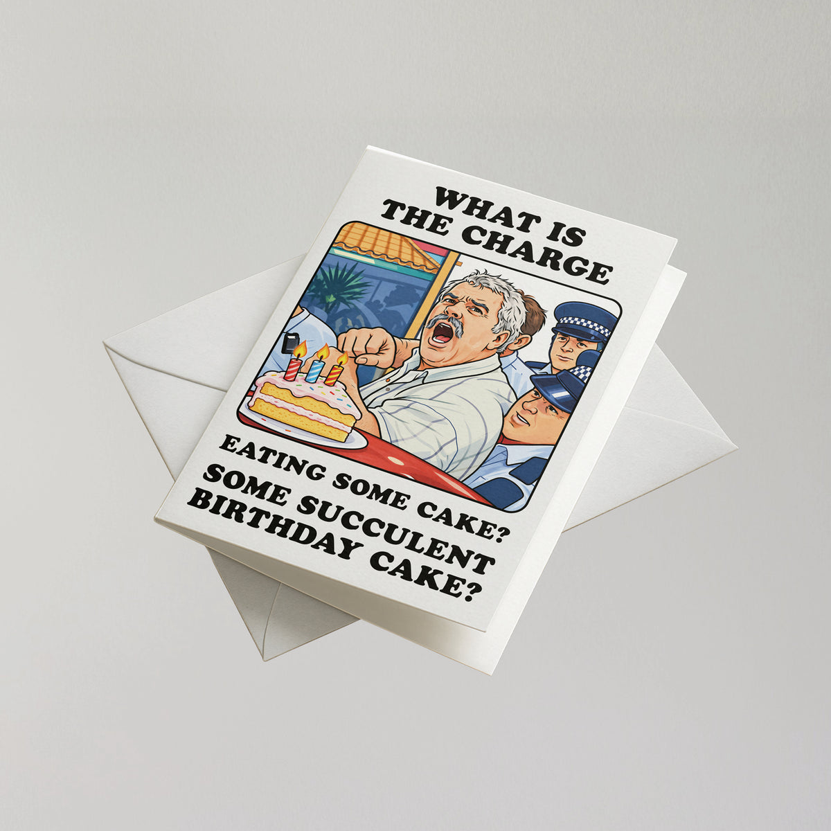 Funny Succulent Cake Birthday Card