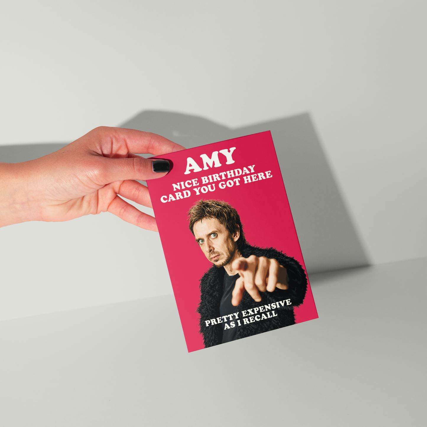 Funny Super Hans Personalised Birthday Card