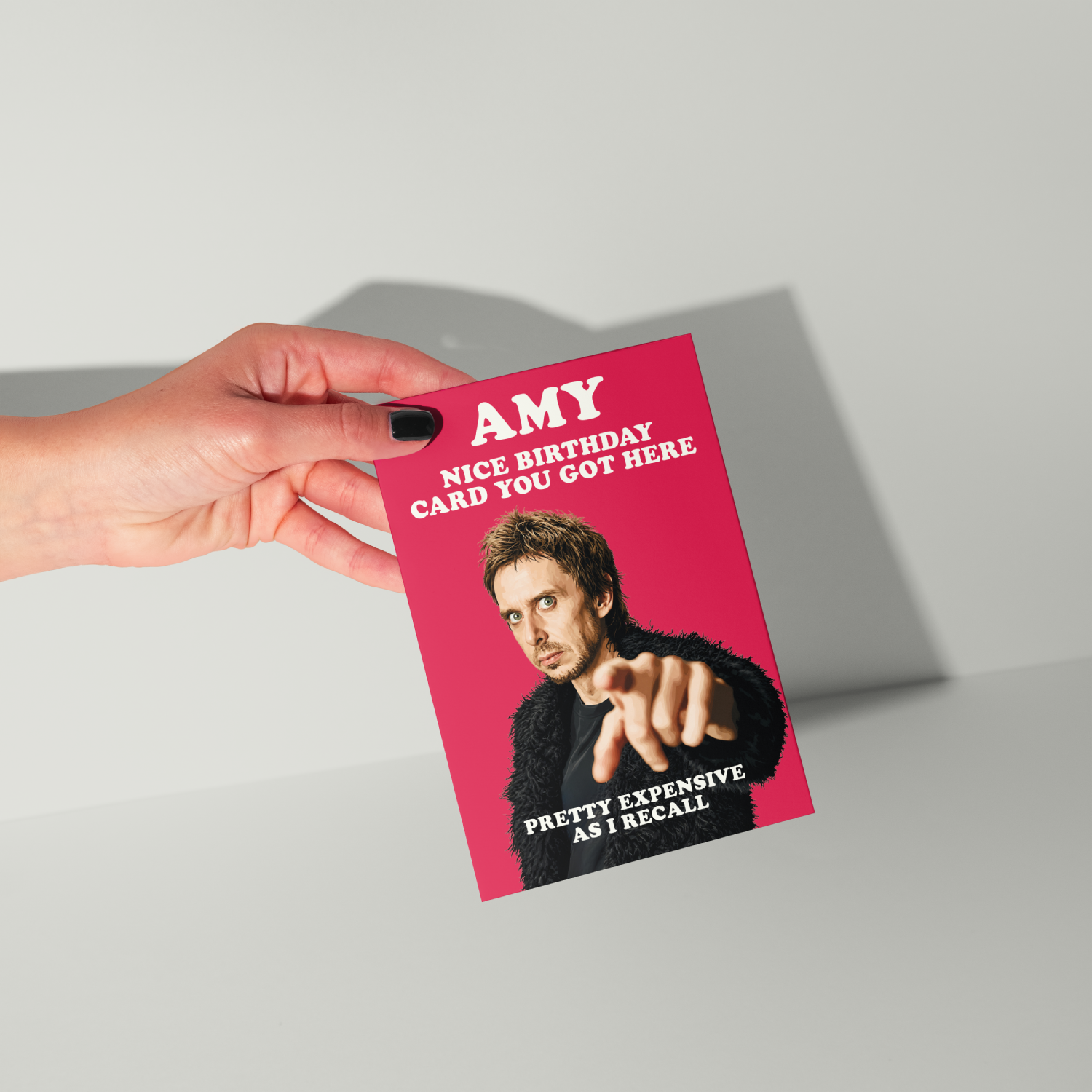 Funny Super Hans Personalised Birthday Card