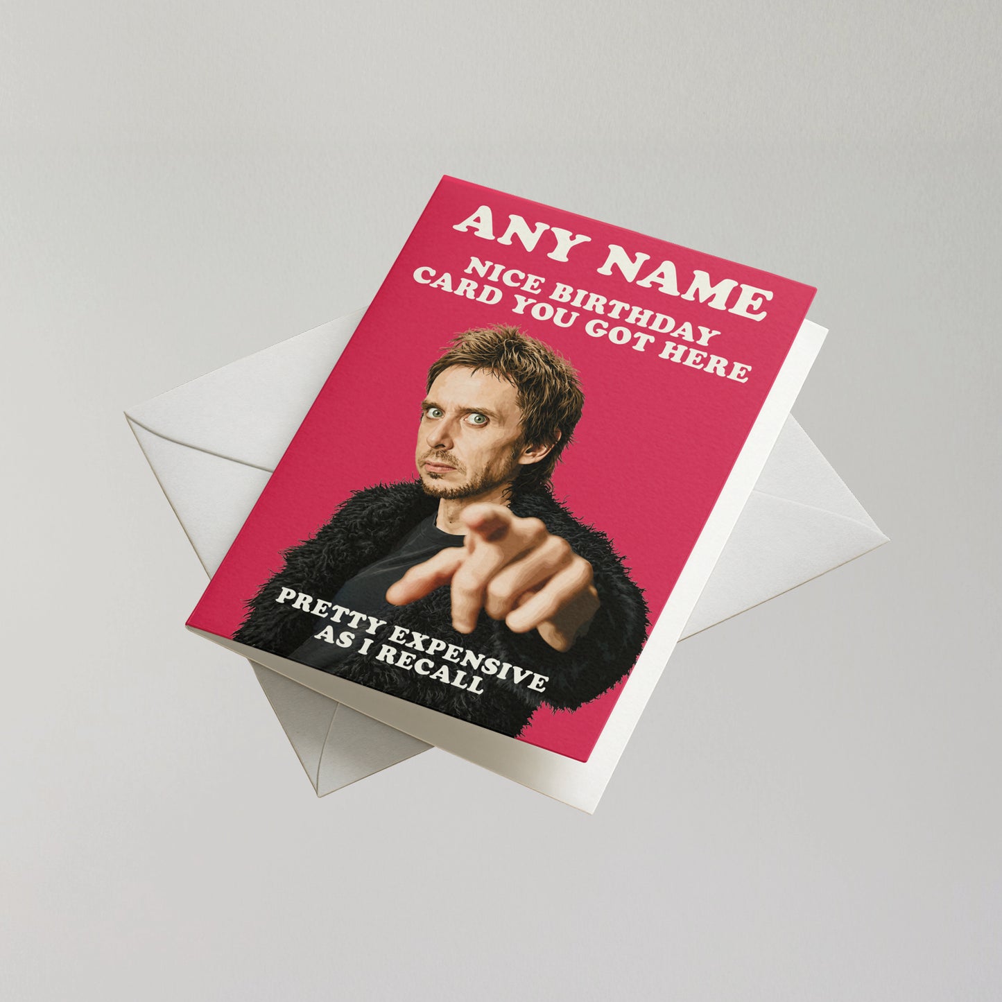Funny Super Hans Personalised Birthday Card