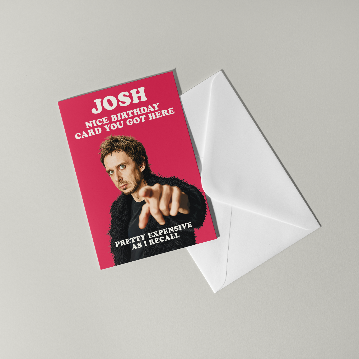 Funny Super Hans Personalised Birthday Card