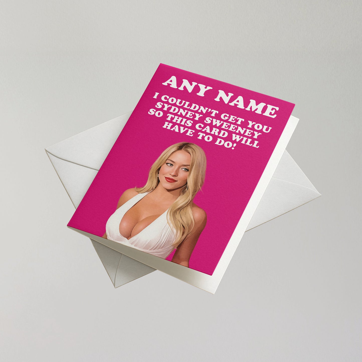 Funny Sydney Sweeney Personalised Birthday Card