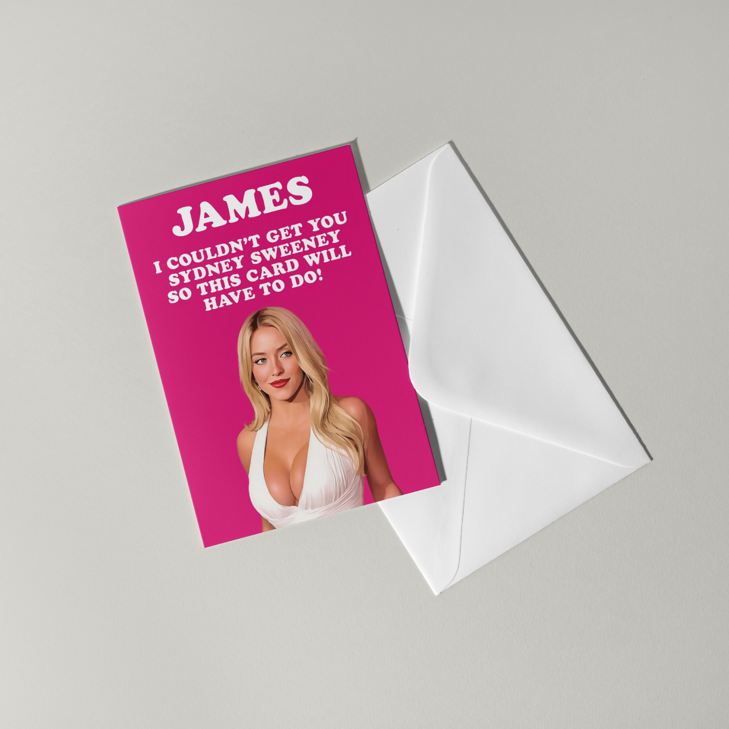 Funny Sydney Sweeney Personalised Birthday Card