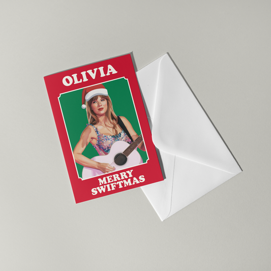 Funny Taylor Swift Personalised Christmas Card