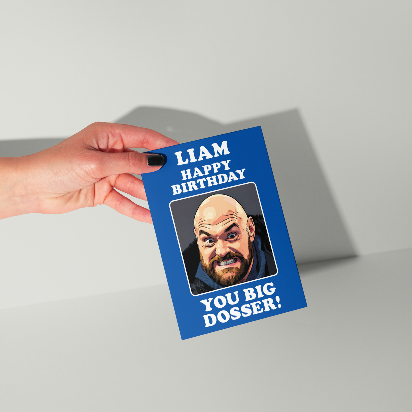 Funny Tyson Fury Personalised Birthday Card