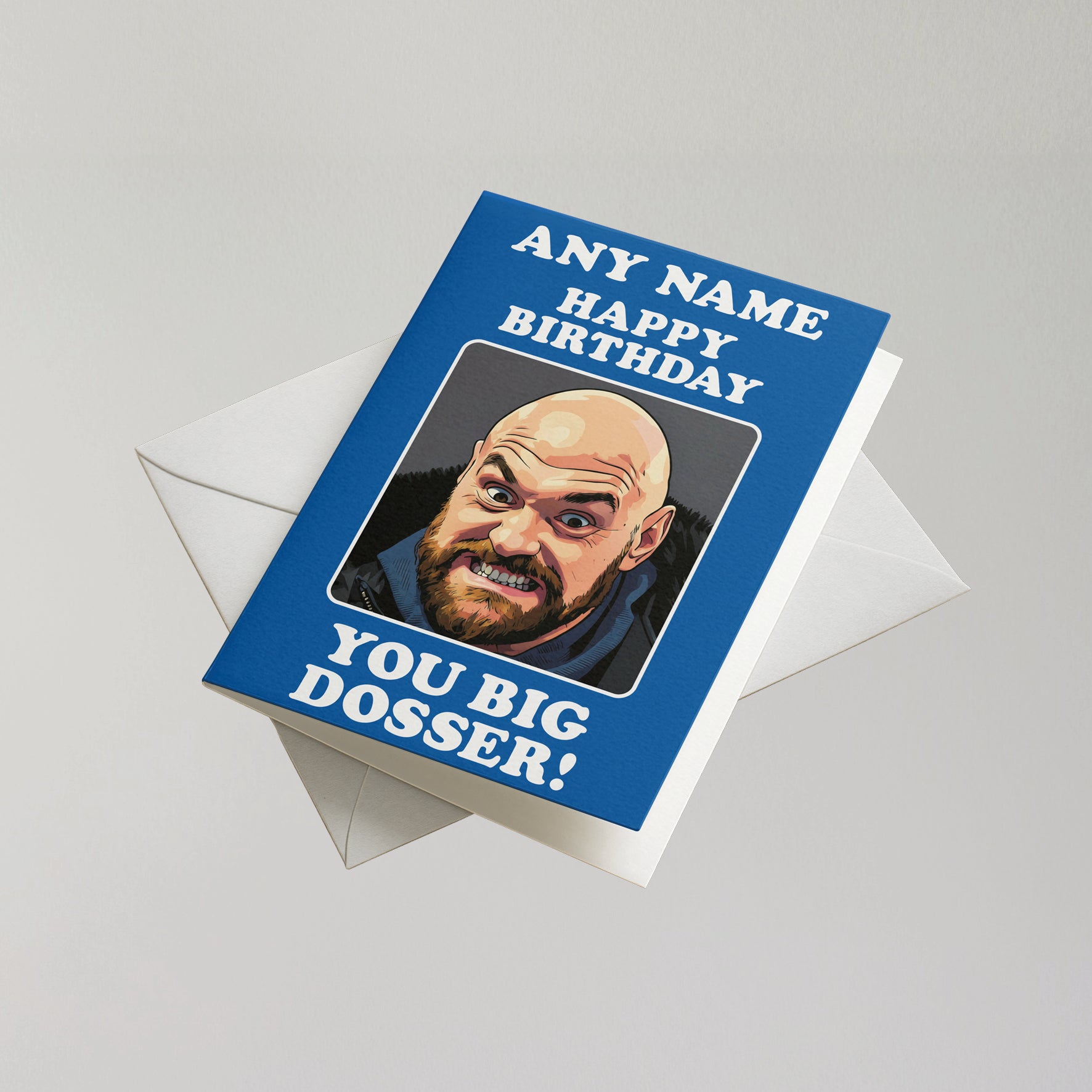 Funny Tyson Fury Personalised Birthday Card