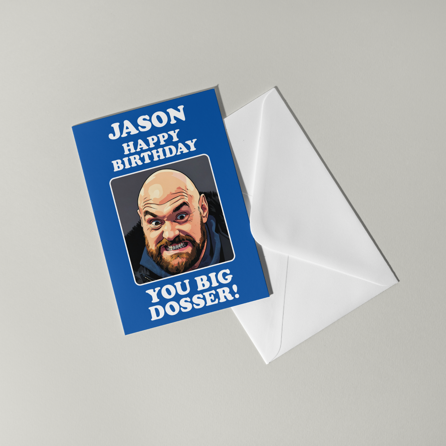 Funny Tyson Fury Personalised Birthday Card
