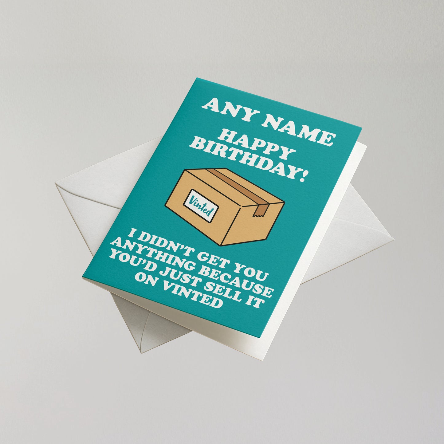 Funny Vinted Personalised Birthday Card