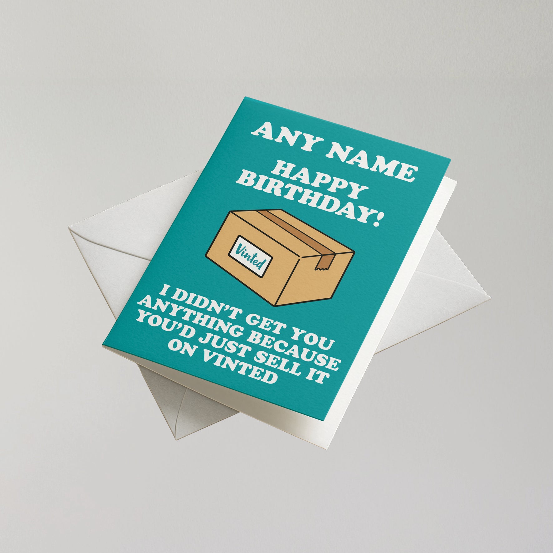 Funny Vinted Personalised Birthday Card