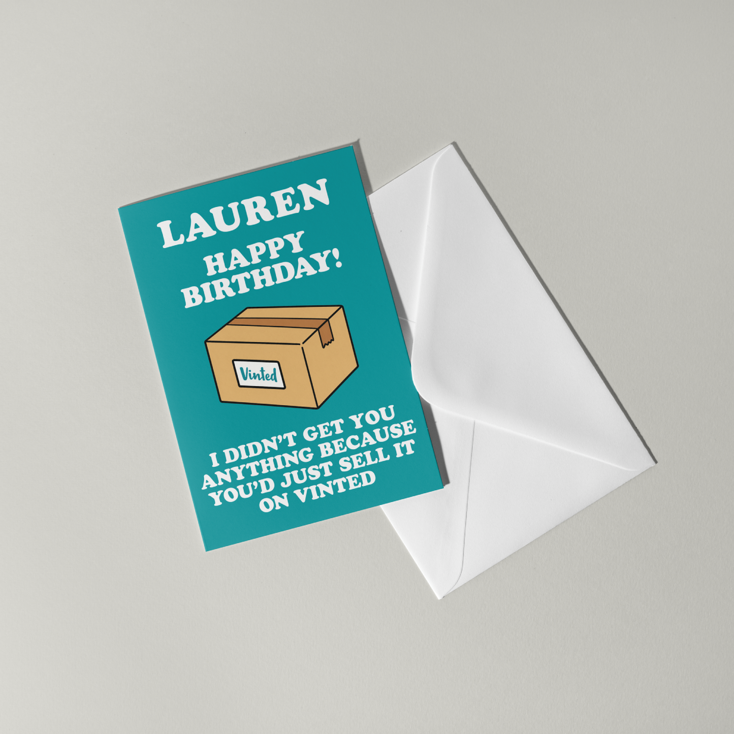 Funny Vinted Personalised Birthday Card