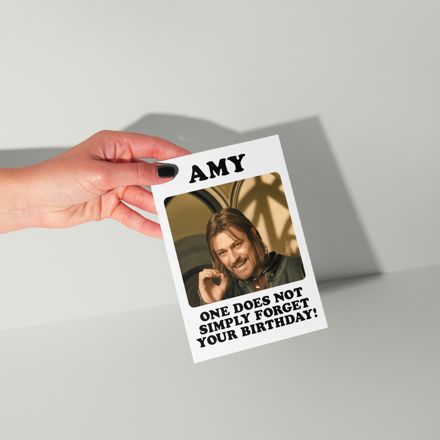 Funny Boromir Lord Of The Rings Personalised Birthday Card