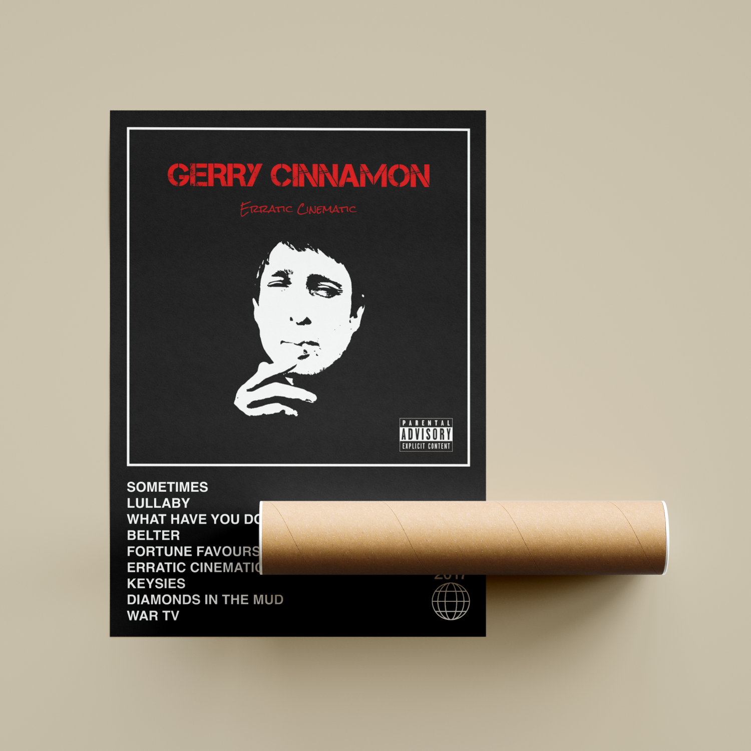 Gerry Cinnamon Erratic Cinematic Album Poster