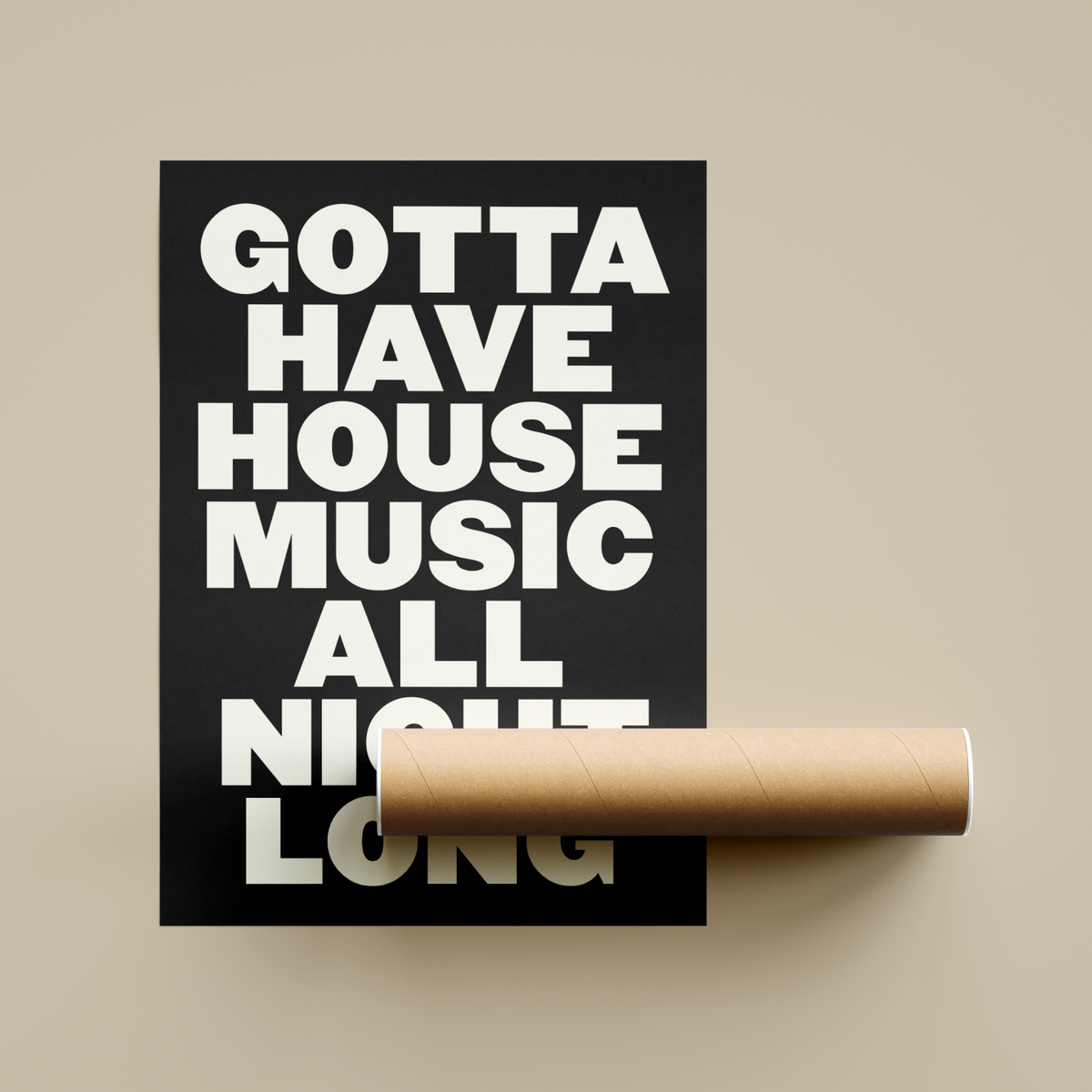 House Music Lyrics Poster
