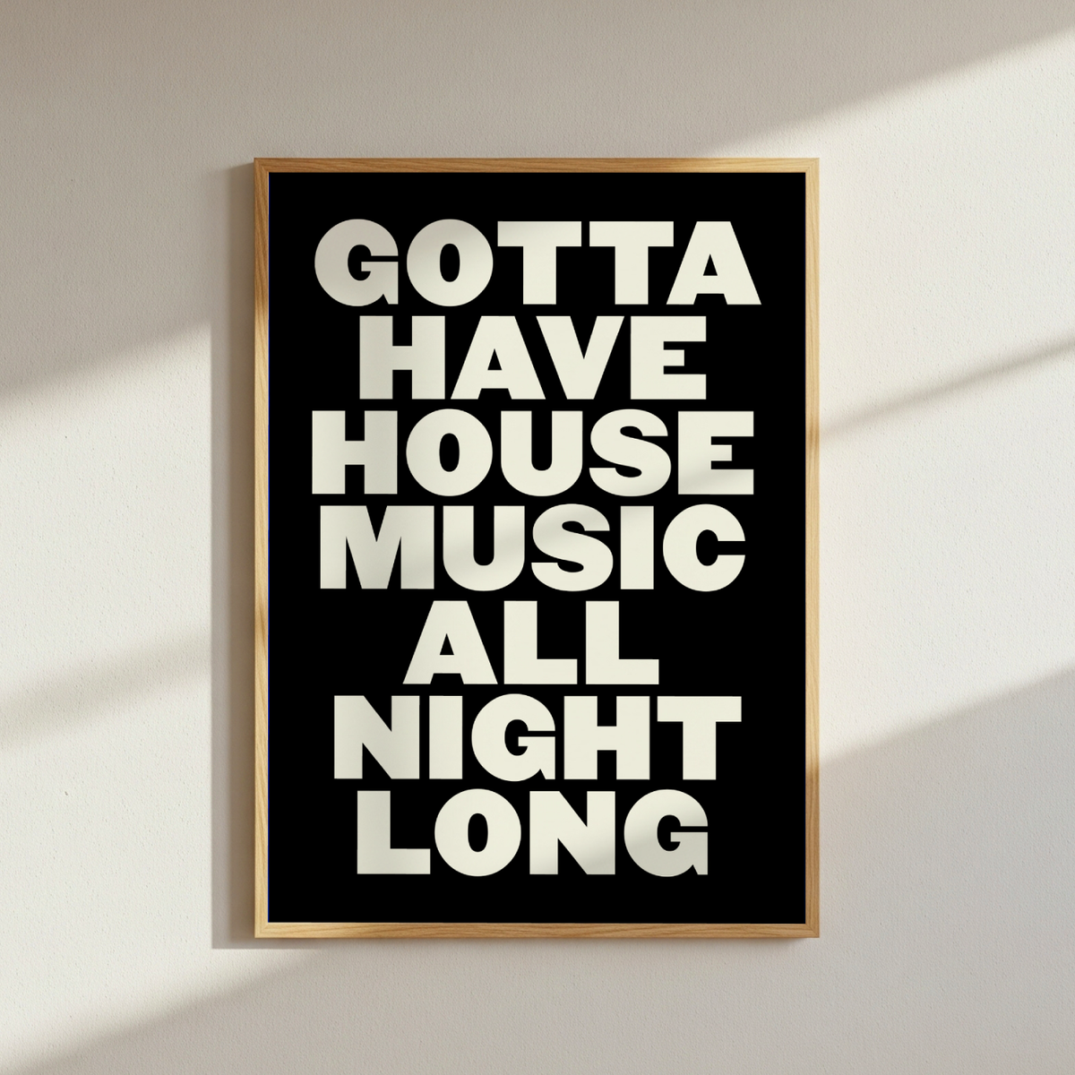 House Music Lyrics Poster