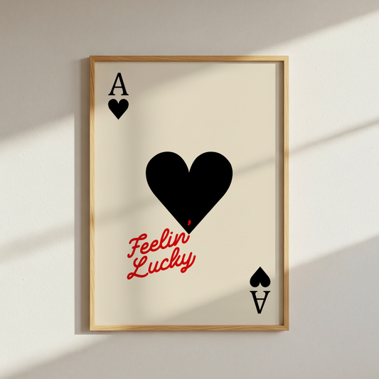 Lucky Playing Card Poster