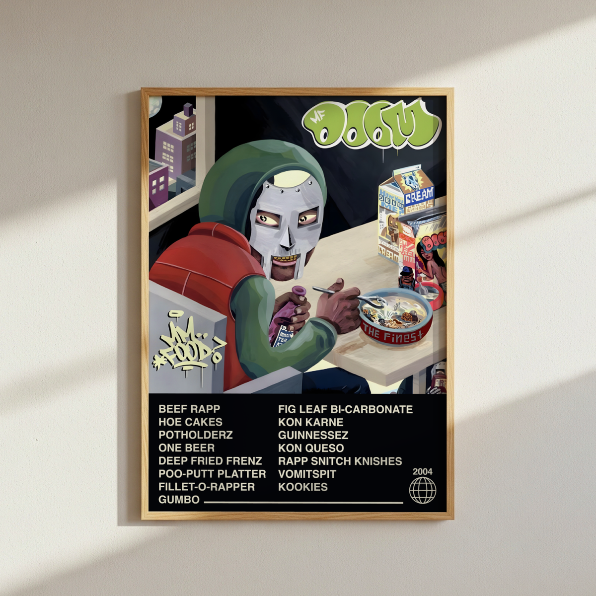 MF Doom Mm.. Food Album Poster