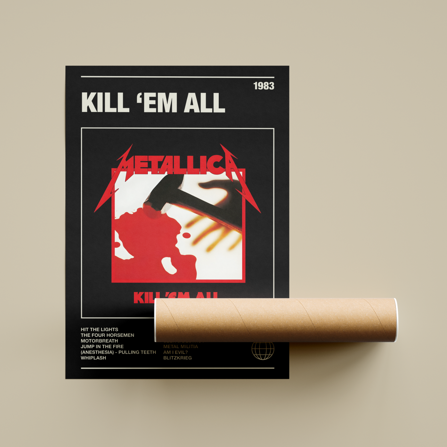 Metallica Kill Em All Album Poster