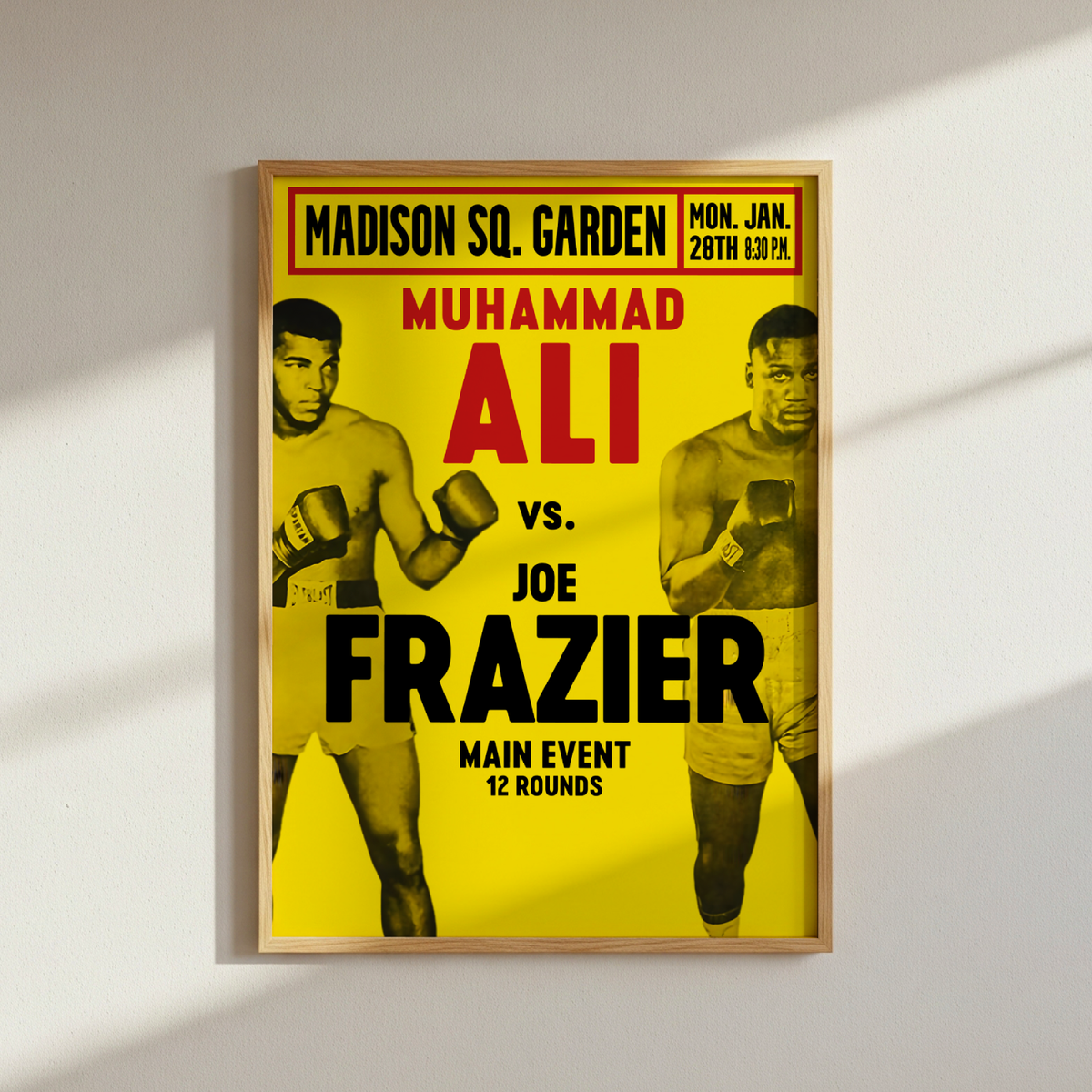 Muhammad Ali vs Joe Frazier Boxing Poster