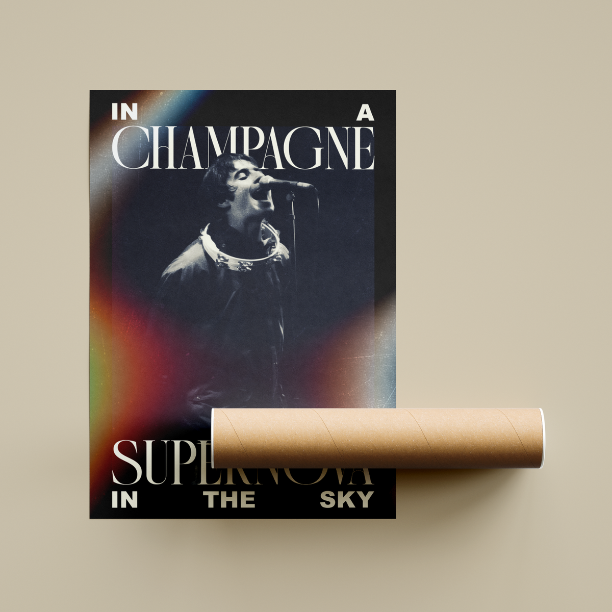 Oasis Champagne Supernova Lyrics Poster