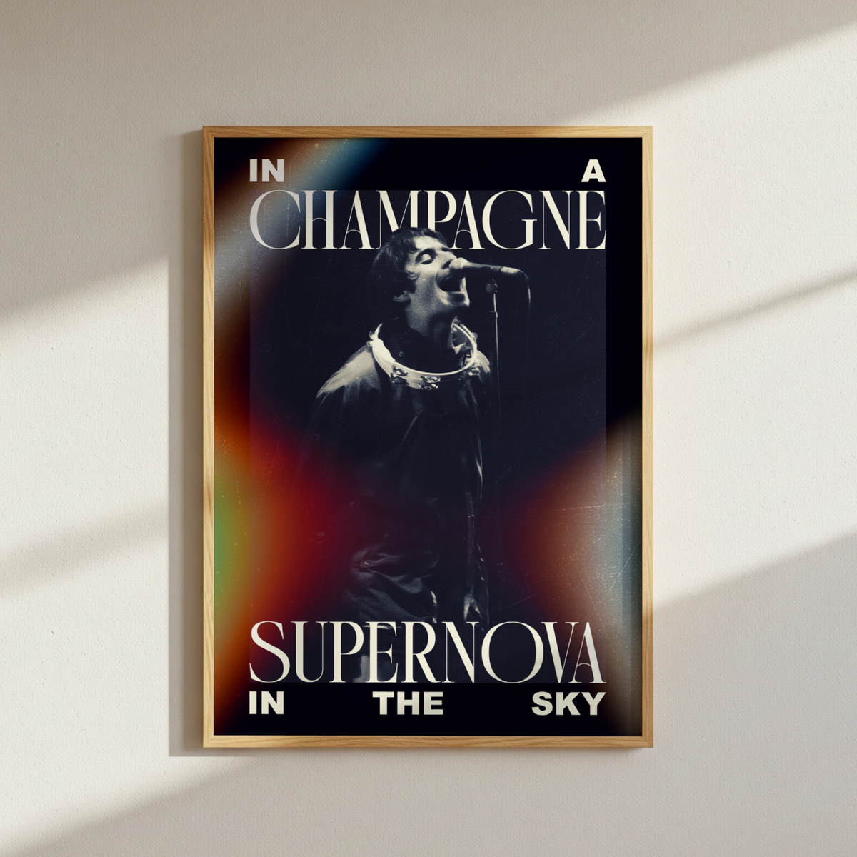 Oasis Champagne Supernova Lyrics Poster