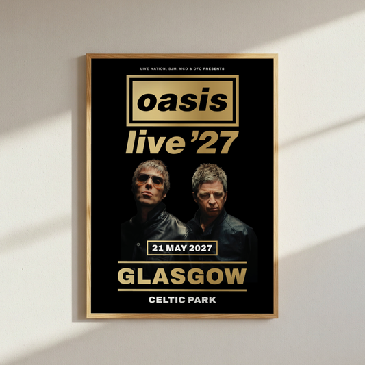 Oasis Live 27 Glasgow Celtic Park Tour Poster