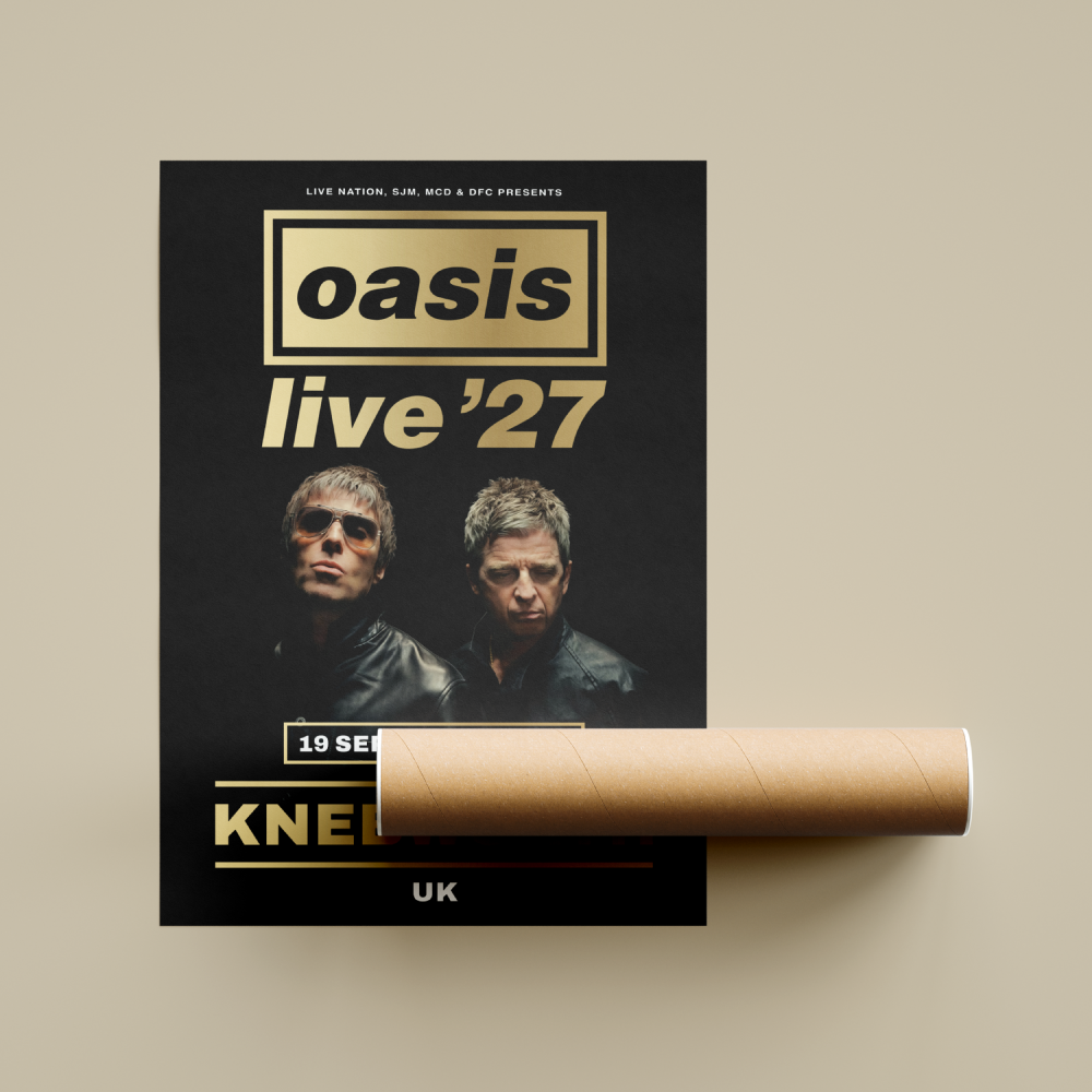 Oasis Live 27 Knebworth Tour Poster