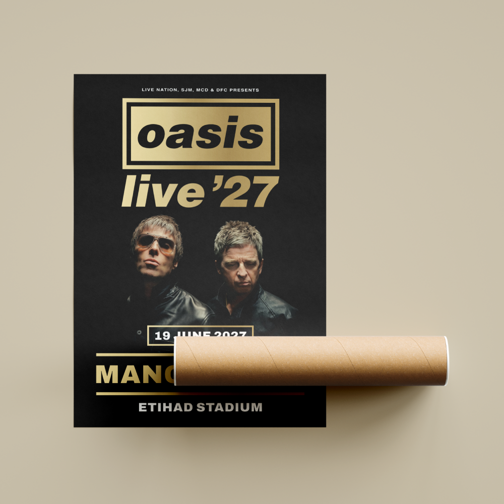 Oasis Live 27 Manchester Etihad Stadium Tour Poster