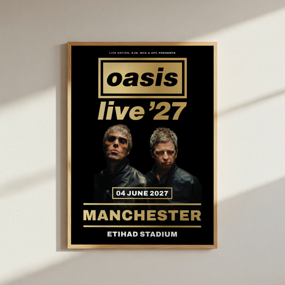 Oasis Live 27 Manchester Etihad Stadium Tour Poster