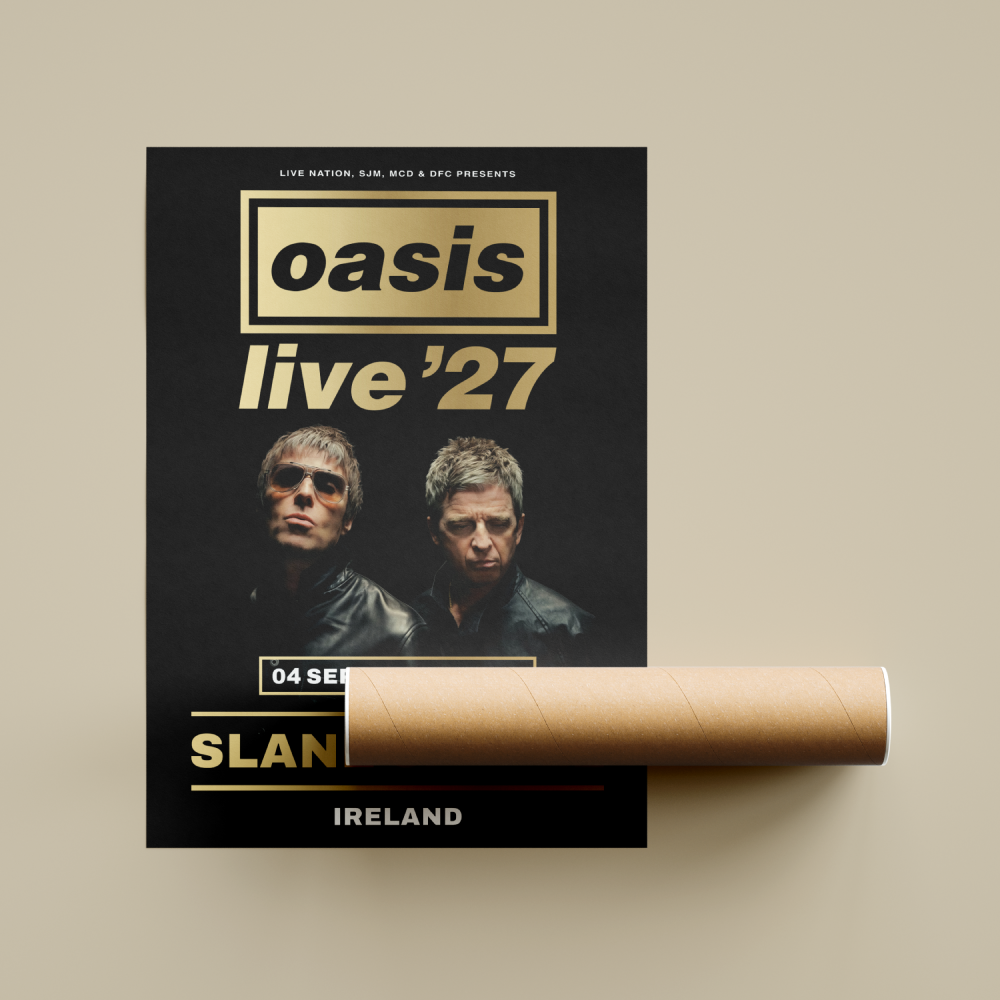 Oasis Live 27 Slane Castle Ireland Tour Poster
