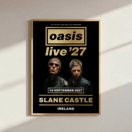 Oasis Live 27 Slane Castle Ireland Tour Poster