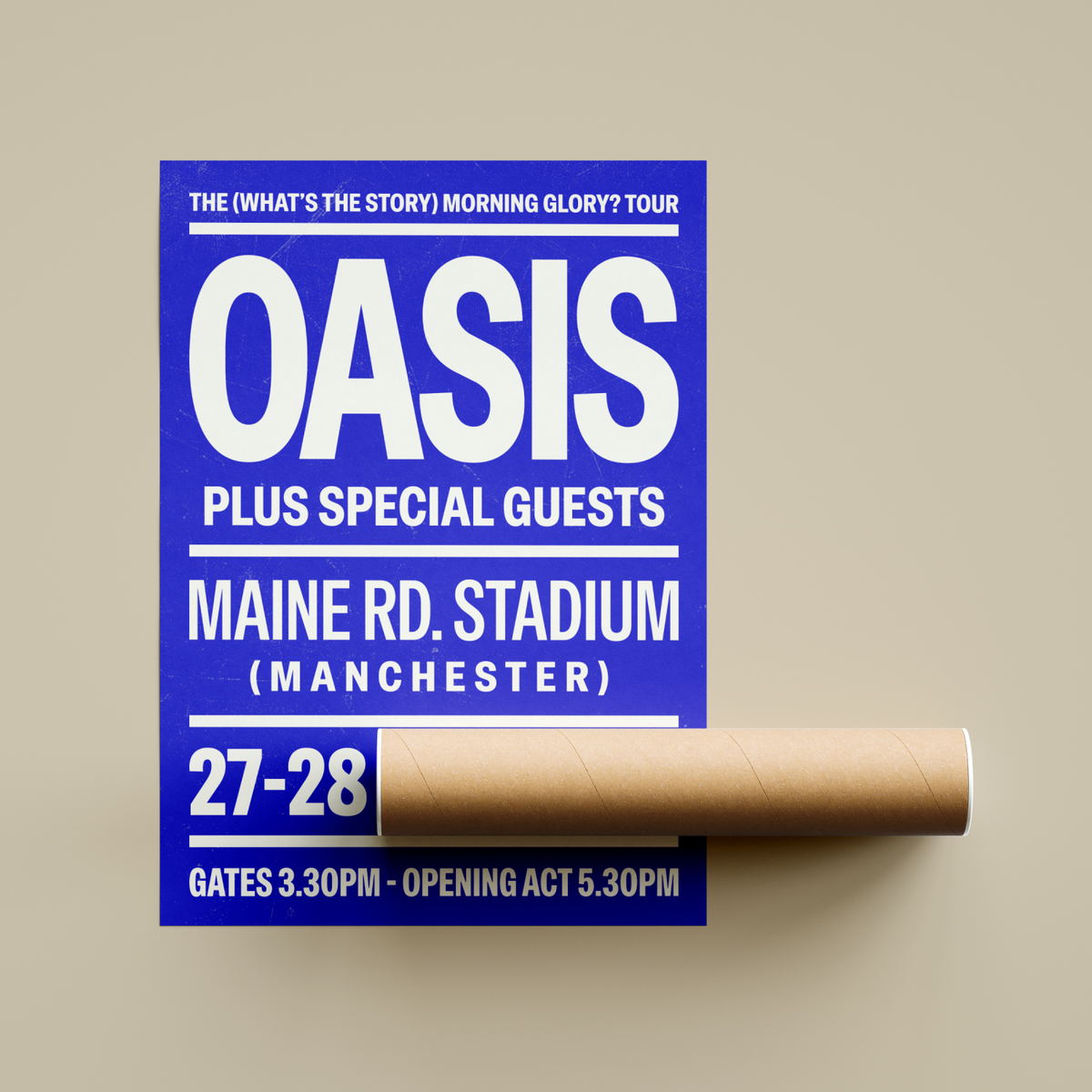 Oasis Maine Road Poster