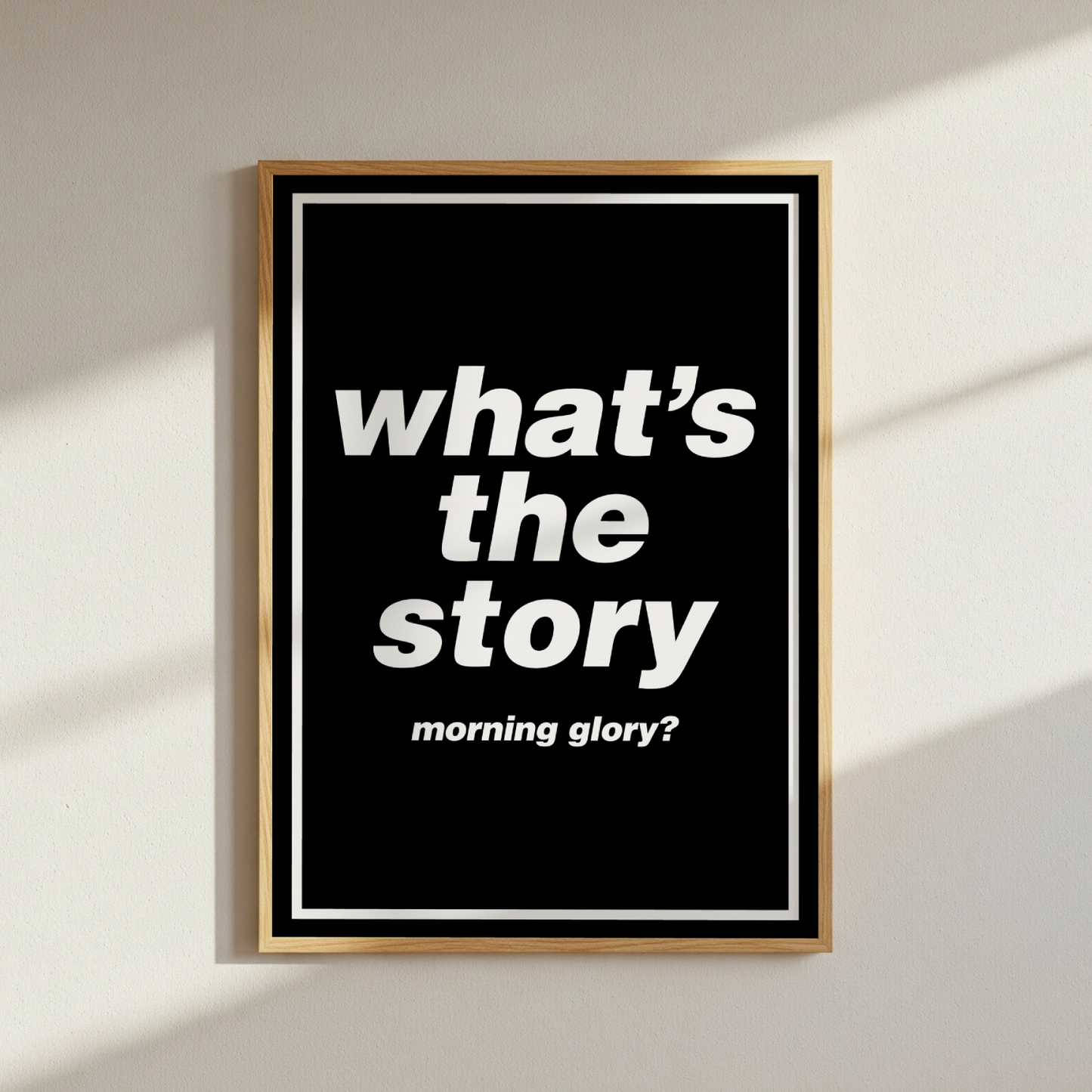 Oasis Morning Glory Lyrics Poster