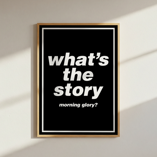 Oasis Morning Glory Lyrics Poster