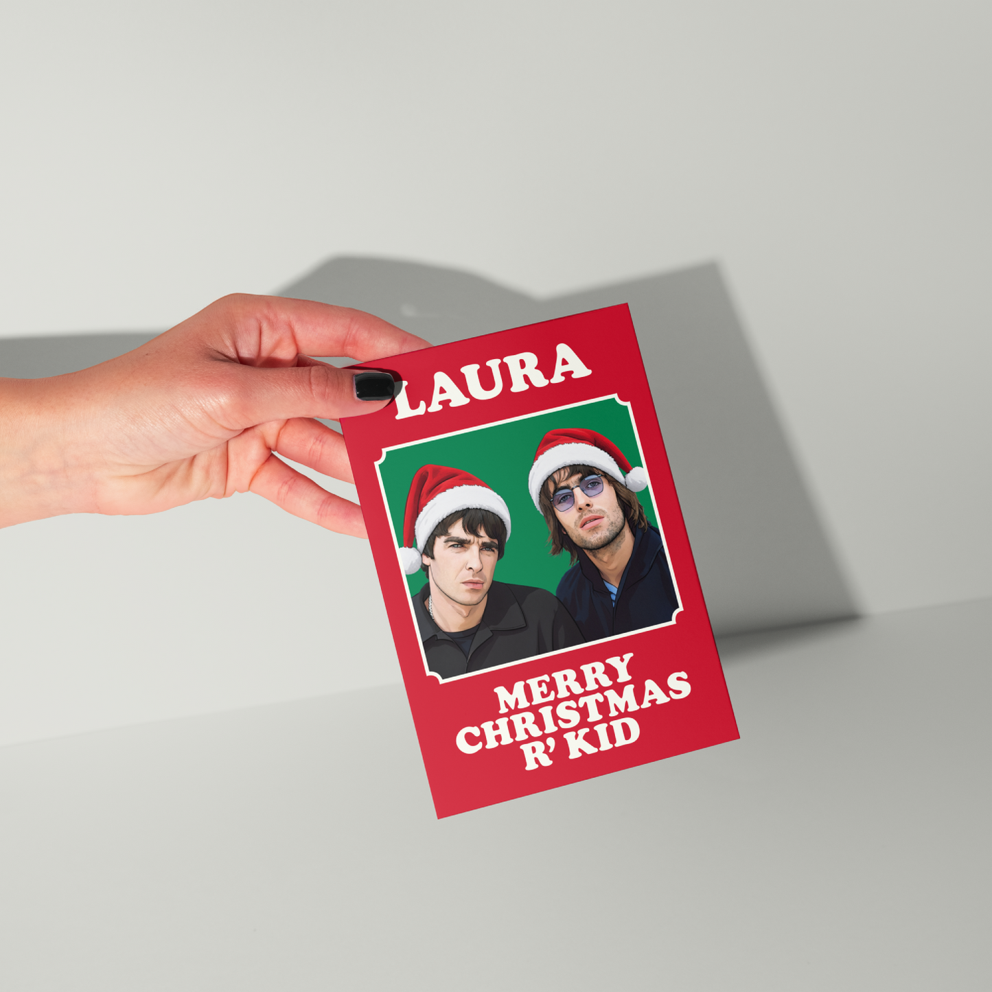 Funny Oasis Personalised Christmas Card