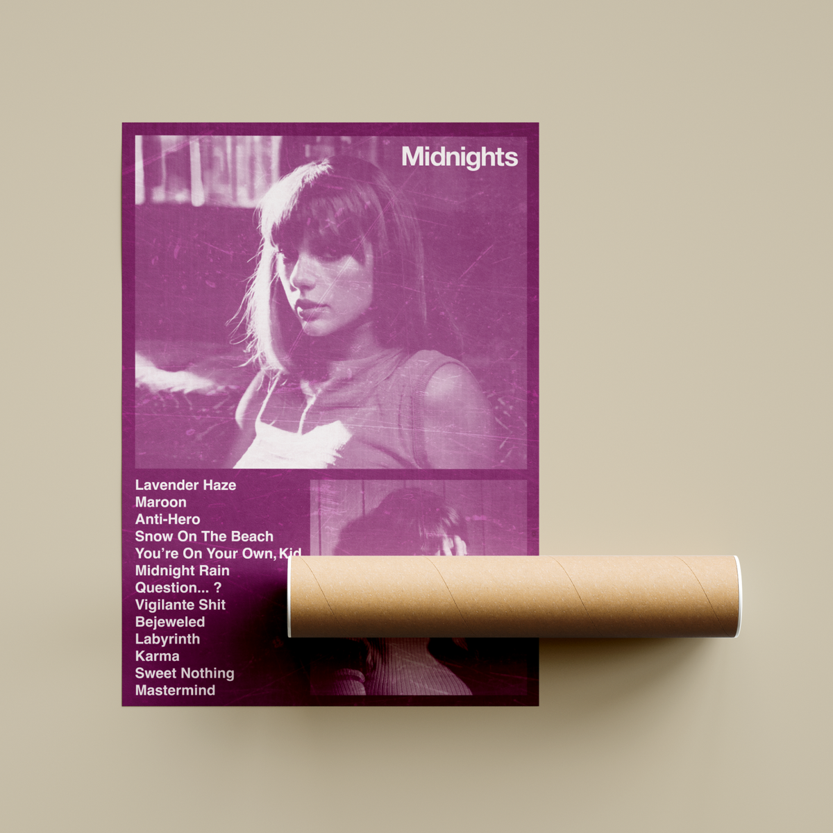 Taylor Swift Midnights Album Poster