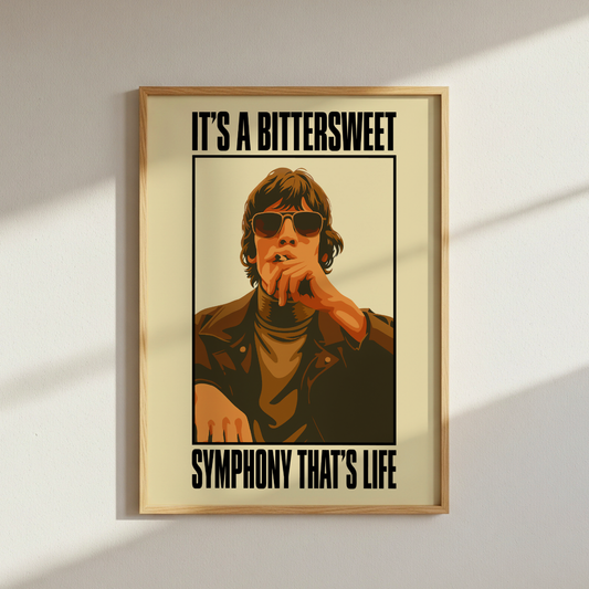 The Verve Bitter Sweet Symphony Lyrics Poster
