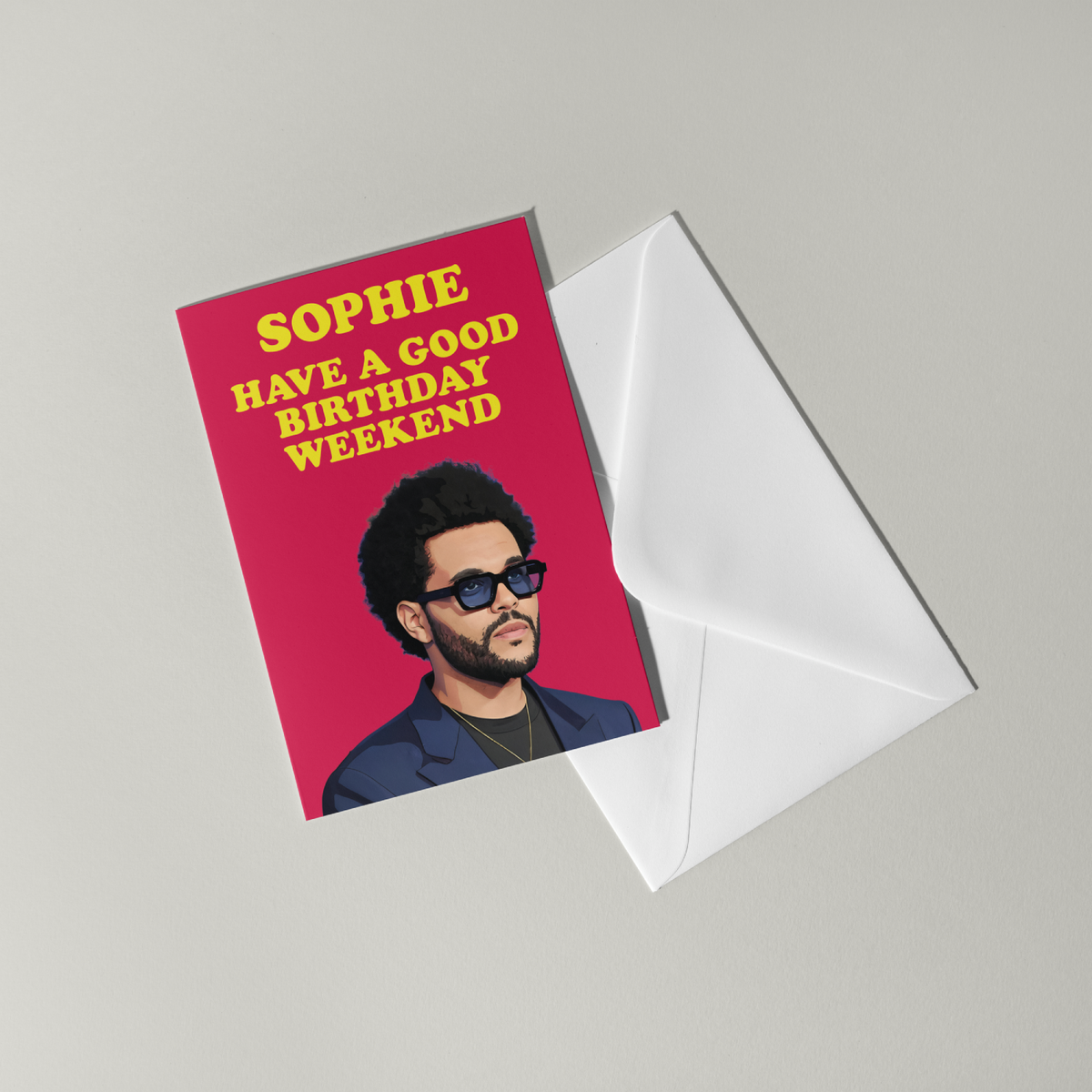 The Weeknd Personalised Birthday Card