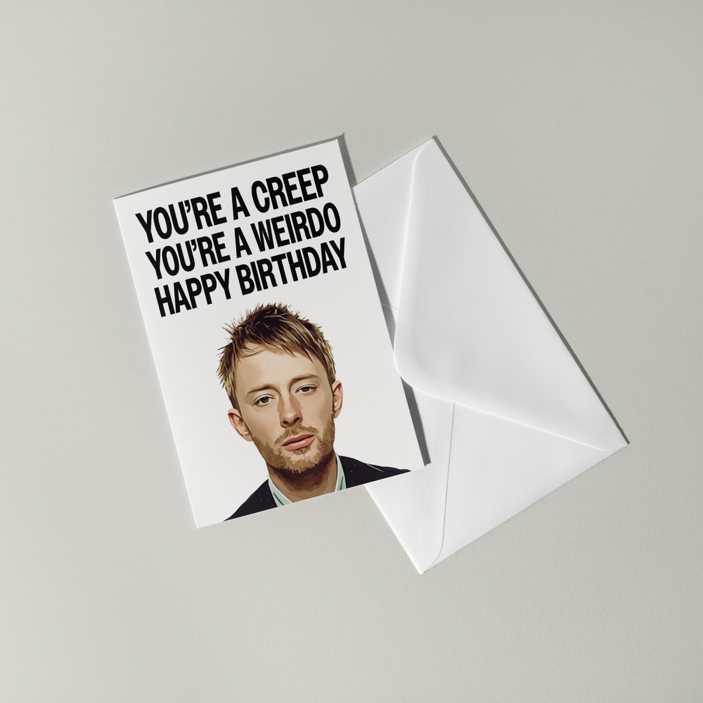 Funny Thom Yorke Birthday Card